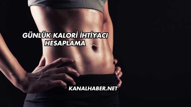 Günlük Kalori İhtiyacı Hesaplama