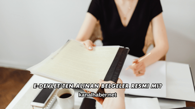 E-Devlet’ten Alınan Belgeler Resmi mi?